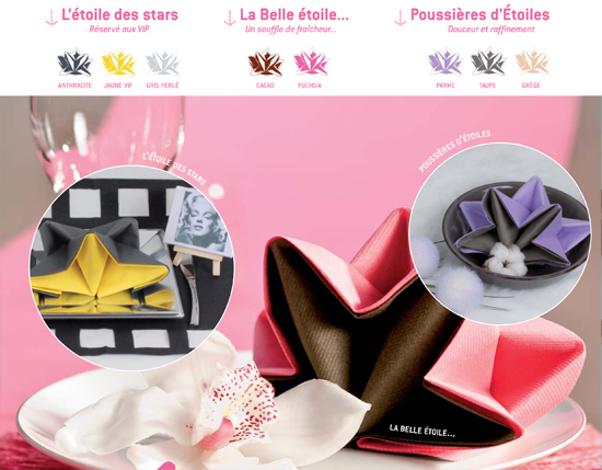 Pliage de serviette Etoile