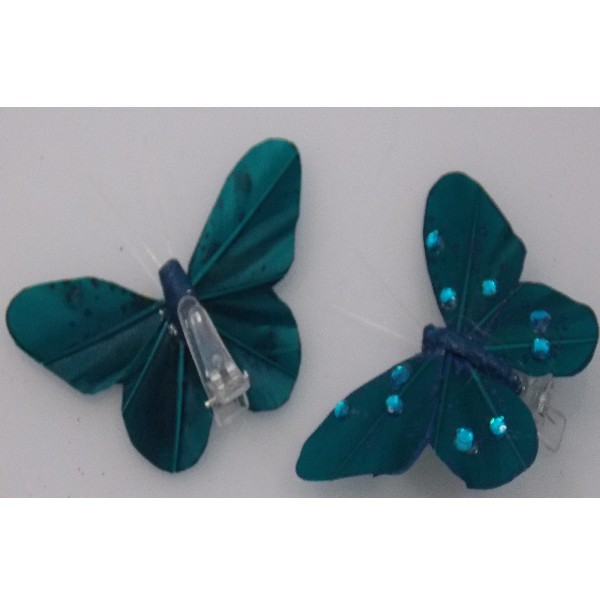 Papillons décoratifs turquoise