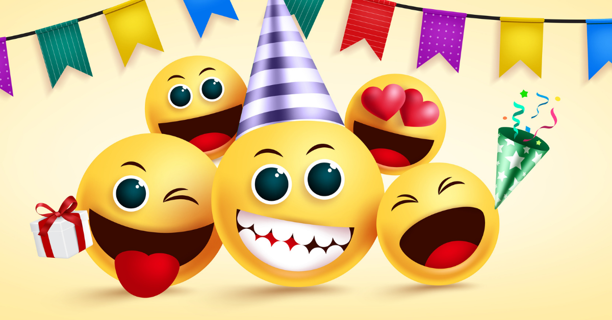 Smiley World 2-Vaisselle DECO Mitgebsel ENFANTS ANNIVERSAIRE Emoji Fête Anniversaire