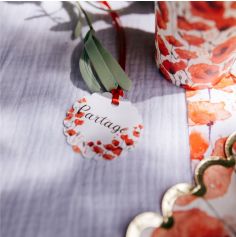 10 Étiquettes avec ruban - Collection Poppy Love