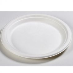 12 assiettes en carton biodégradable - 23cm diamètre - Blanc | jourdefete.com