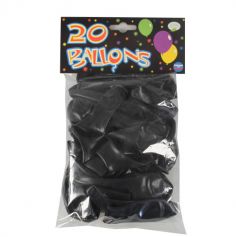 20 Ballons de Baudruche Unis Noirs | jourdefete.com