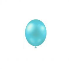 25 Ballons de baudruche métallisés - Bleu Ciel | jourdefete.com