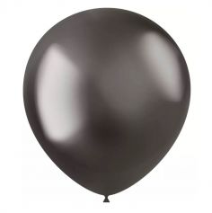 3 ballons shiny couleur gris sidéral de 48 cm | jourdefete.com