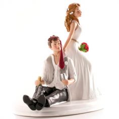 Figurines pour gâteau de mariage - Marié ivre