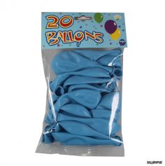 20 Ballons de Baudruche Bleu 