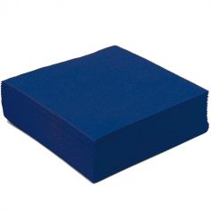 50 Petites Serviettes Microgaufrées - Bleu