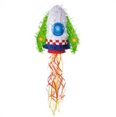 Piñata en forme de fusée spatiale