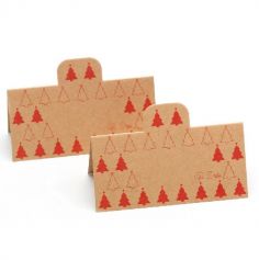 8 Portes-Nom Kraft - Collection "Red Christmas"