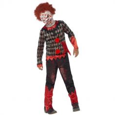 Déguisement Garçon - Clown Zombie avec Masque - Taille au Choix