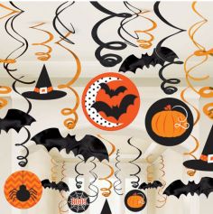 Pack de 30 décorations à suspendre - Collection "Pumpkin"