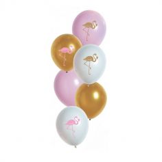 6 Ballons de Baudruche Flamant Rose