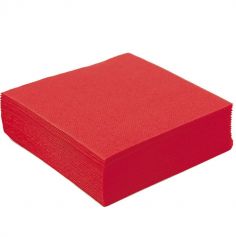50 Serviettes Microgaufrées - Rouge