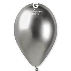 5 ballons shiny couleur argent de 33 cm | jourdefete.com