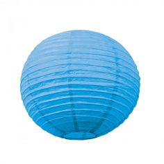 Lanterne Japonaise en Papier Turquoise - 15 cm