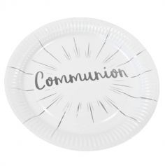 assiettes-carton-communion-argent | jourdefete.com
