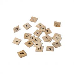 Lettres de l'alphabet façon scrabble en bois