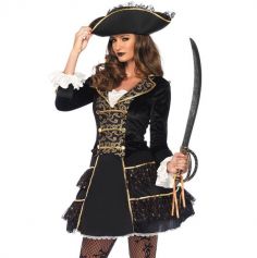 Déguisement Femme - Capitaine des Pirates Luxe avec Chapeau - Taille