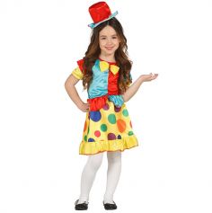 Déguisement Clown Multicolore Fille - Taille au Choix