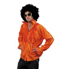 Chemise Star du Disco à froufrous - Orange - Taille au choix