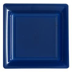 12 Assiettes Plastique - Bleu Marine