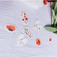 Assortiment de 100 Confettis - Collection Poppy Love
