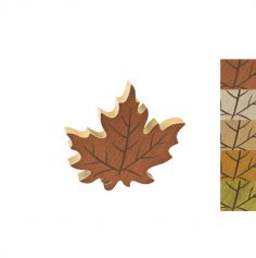 grande feuille automne en bois | jourdefete.com