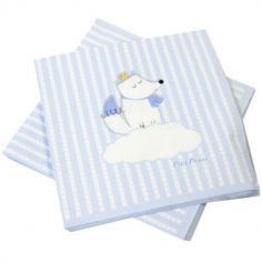 20 Serviettes en Papier - Baby Shower - Renard Bleu | jourdefete.com