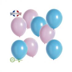 8 Ballons Annonce Sexe de bébé Roses & Bleus