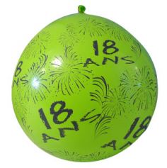 Ballon de Baudruche Géant "18 ans" 1 mètre - Coloris au choix 