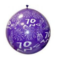 Ballon de Baudruche Géant "70 ans" 1 mètre - Coloris au choix 