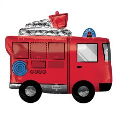 Ballon Supershape™ Camion de pompier - 66 cm | jourdefete.com