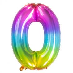 ballon chiffre de 81 cm multicolore | jourdefete.com