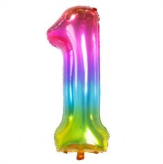 Ballon de 81 cm - Yummy Gummy Multicolore - Chiffre au Choix