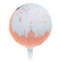 Ballon en Aluminium - Eid Mubarak - Diamètre 45 cm | jourdefete.com