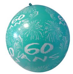Ballon de Baudruche Géant "60 ans" 1 mètre - Coloris au choix