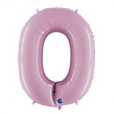ballon géant rose pastel 100 cm chiffre au choix | jourdefete.com