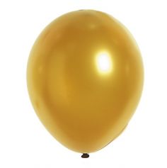 50 Ballons de Baudruche Métallisés Or