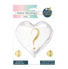 Ballon Métallique en forme de cœur - Fille ou Garçon ? - Collection Gender Reveal | jourdefete.com