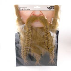 Set barbe et moustache "Viking" - Blond