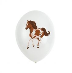 6 ballons latex collection beaux chevaux | jourdefete.com