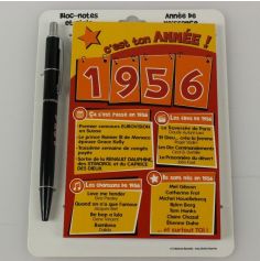 Bloc-notes et Stylo Année de naissance 1956