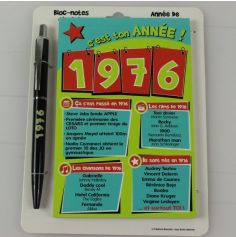 Bloc-notes et Stylo Année de naissance 1976