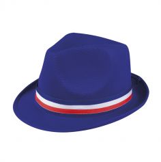 Chapeau Borsalino Bleu - Ruban Tricolore France