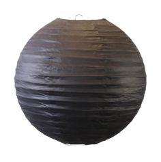 Lanterne Papier Ronde Noire - Diamètre 30 cm