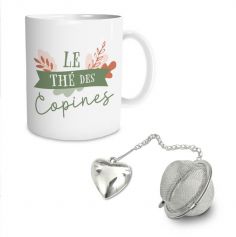 coffret mug et boule à thé copines | jourdefete.com