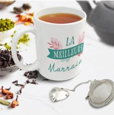 Coffret Cadeau Mug et Boule à thé - La meilleure Marraine