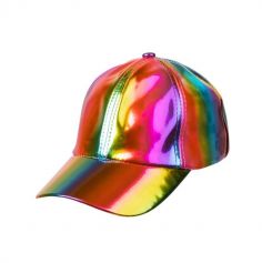 casquette holographique rainbow