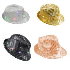 chapeau-borsalino-led-lumineux-accessoire-reveillon | jourdefete.com