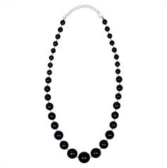 Collier de Perles Charleston - Noir